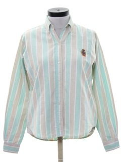 1980's Womens Totally 80s Preppy Shirt