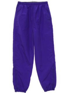 1990's Womens Nylon Baggy Track Pants