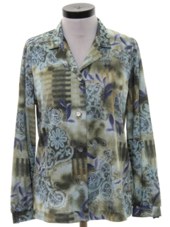 1980's Womens Print Disco Inspired Shirt