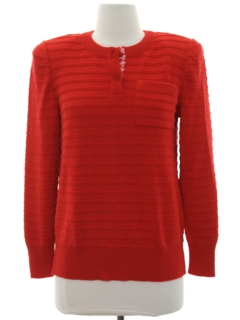 1980's Womens Totally 80s Knit Shirt