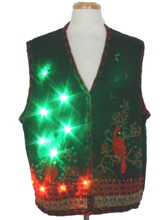 1980's Unisex Multicolor Lightup Ugly Christmas Sweater Vest