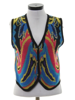 1980's Womens Totally 80s Sweater Vest