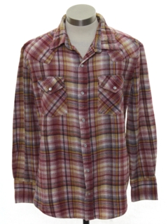 1990's Mens Flannel Western Shirt