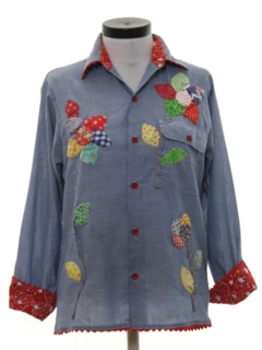 1970's Womens Chambray Hippie Shirt