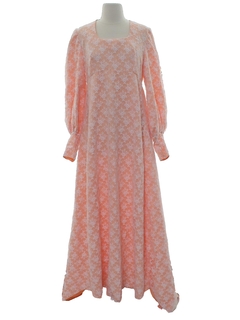 1970's Womens Prom Or Cocktail Maxi Dress