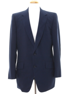 1980's Mens Dark Blue Blazer Sport Coat Jacket