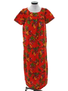 1970's Womens Hawaiian Muu Muu Dress