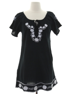 1980's Womens Hippie Mini Dress
