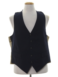 1980's Mens Totally 80s Wool Suit Vest