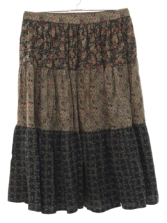 1980's Womens Hippie Maxi Skirt