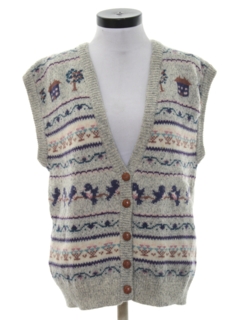 1980's Womens Totally 80s Sweater Vest