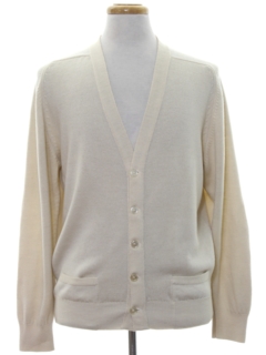 1960's Mens Mod Cardigan Golf Sweater