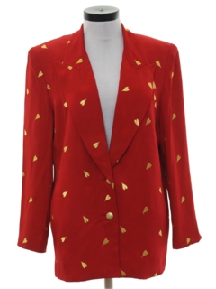1980's Womens Boyfriend Style Blazer Sport Coat Jacket