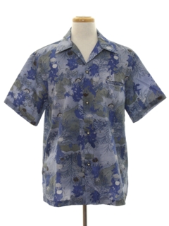 1970's Mens Print Disco Style Hawaiian Shirt