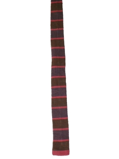 1980's Mens Skinny Totally 80s Knit Square Bottom Necktie