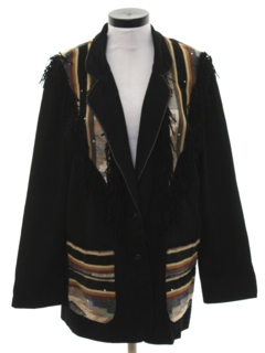 1990's Womens Western Boyfriend Style Blazer Sport Coat Jacket