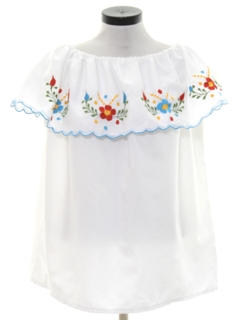 1980's Womens Huipil Style Shirt