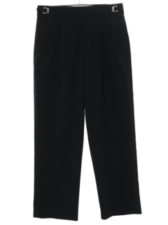 1990's Mens Pleated Black Tuxedo Pants