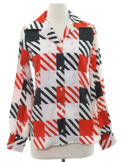 1960's Womens Mod Print Shirt