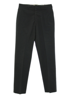 1980's Mens Navy Issue Flat Front Wool Blend Slacks Pants