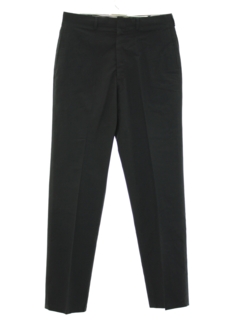 1980's Mens Navy Issue Flat Front Wool Blend Slacks Pants