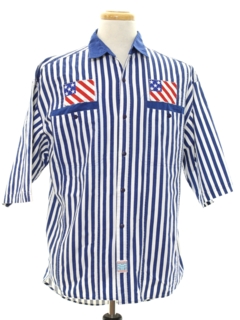 1980's Mens Totally 80s Patriotic Sport Shirt