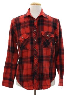 1980's Mens Lumberjack Plaid Flannel Shirt