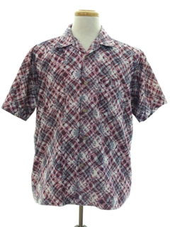 1980's Mens Totally 80s Print Sport Shirt