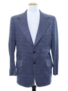 1970's Mens Plaid Disco Blazer Sport Coat Jacket