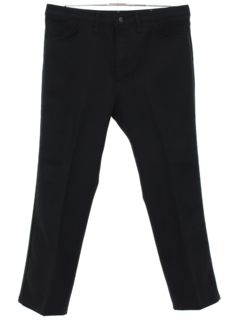 1970's Mens Wrangler Black Flared Jeans Cut Pants