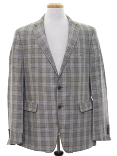 1980's Mens Plaid Blazer Sport Coat Jacket