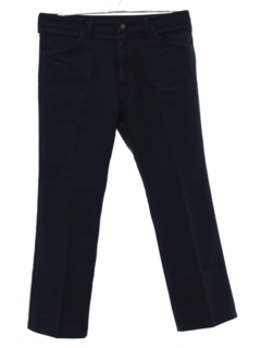 1970's Mens Wrangler Midnight Blue Jeans-cut Pants
