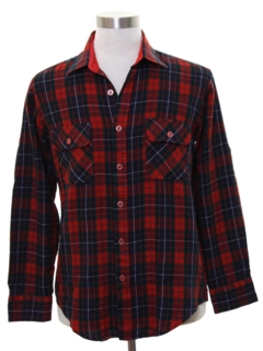 1980's Mens Lumberjack Plaid Flannel Shirt