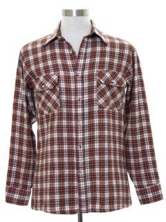 1980's Mens Manhattan Flannel Sport Shirt