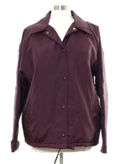 1980's Womens Windbreaker Snap Jacket