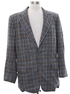 1970's Mens Plaid Blazer Sport Coat Jacket