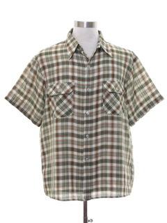 1970's Mens Plaid Shirt
