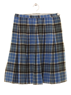 1960's Womens Wool Plaid Skirt