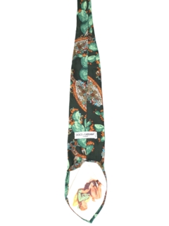 1980's Mens Pin Up Girl Dolce and Gabbana Designer Peek-a-boo Necktie