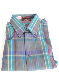 1980's Mens Totally 80s Preppy Sport Shirt