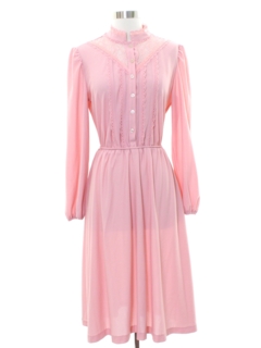 1970's Womens Prairie Style Secretary Dress