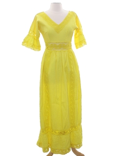 1960's Womens Hippie Maxi Dress