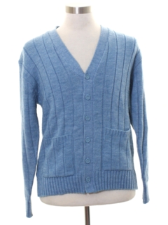 1970's Mens Mod Cardigan Sweater