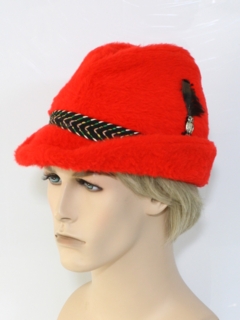 1960's Mens Accessories - Fake Fur Fedora Hat