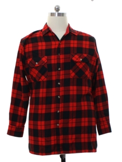 1980's Mens Lumberjack Plaid Flannel Shirt