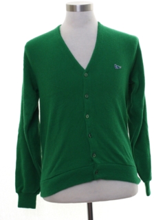 1970's Mens Mod Cardigan Golf Style Sweater
