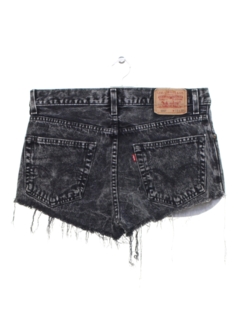 1990's Womens Acid Washed Levis 550 Denim Cut Off Shorts