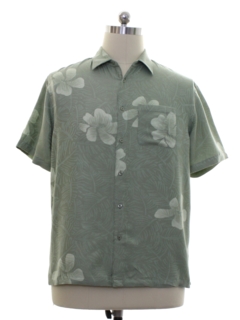 1990's Mens Silk Hawaiian Style Shirt