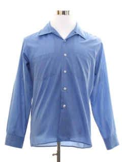 1960's Mens Mod Loop Collar Sport Shirt