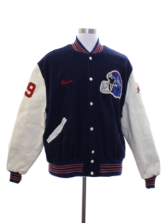 1980's Mens 1987 NFL SuperBowl XXI Giants Football Letterman Style Souvenir Jacket